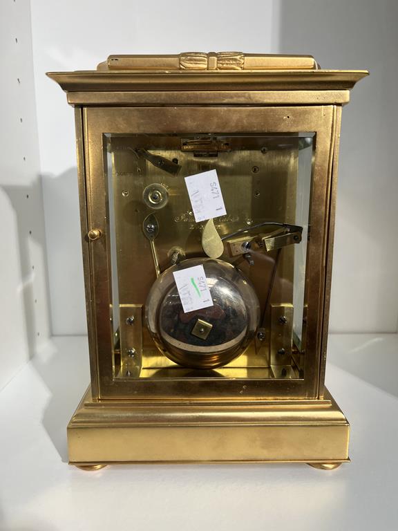 A LARGE ENGLISH GILT BRASS CARRIAGE CLOCK BY JAMES MCCABE, C. 1835-40 the eight day brass chain - Image 12 of 31