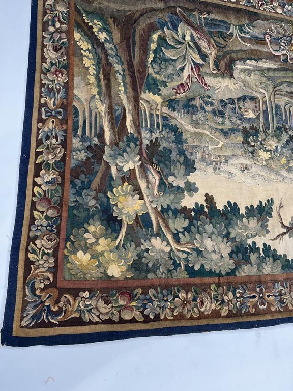 AN AUBUSSON TAPESTRY FRENCH, LATE 18TH / EARLY 19TH CENTURY worked in silks and wool, depicting a - Image 11 of 11