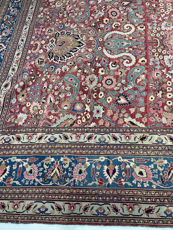 A MASHAD CARPET NORTH EAST KHORASAN, LATE 19TH CENTURY the raspberry field with flowers and vines - Image 5 of 33