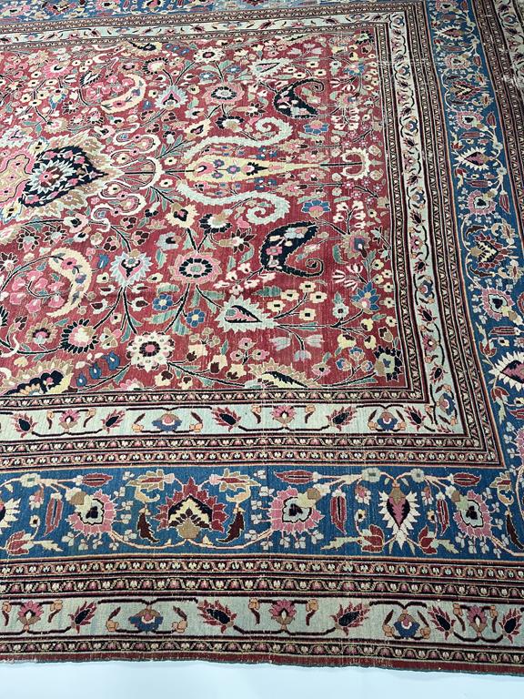 A MASHAD CARPET NORTH EAST KHORASAN, LATE 19TH CENTURY the raspberry field with flowers and vines - Image 7 of 33