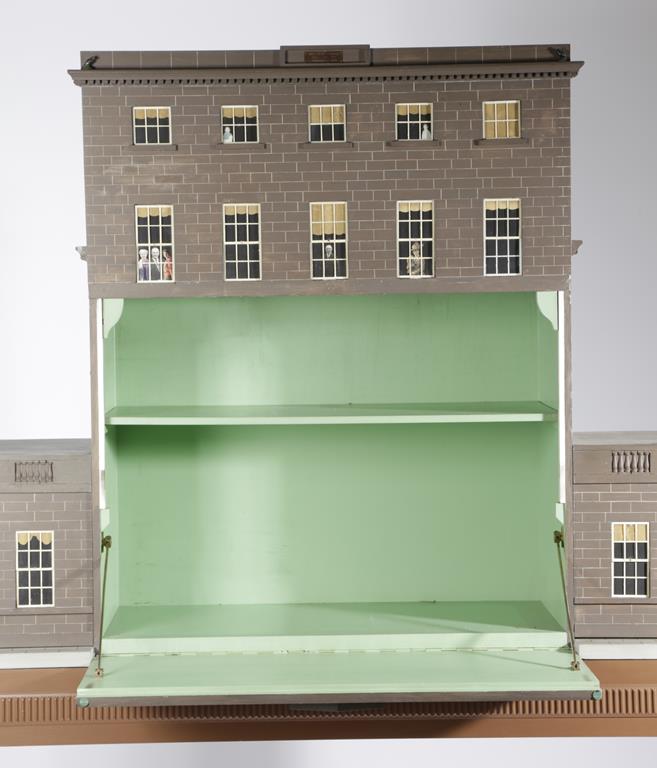 A PAINTED CABINET IN THE FORM OF WELL HEAD HOUSE LATE 20TH CENTURY with sliding and hinged covers to - Image 2 of 3