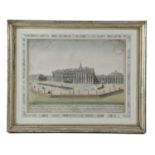 A COLLECTION OF FIVE TOWNSCAPE ENGRAVINGS MID-18TH CENTURY including The Hospital of Bethlehem after