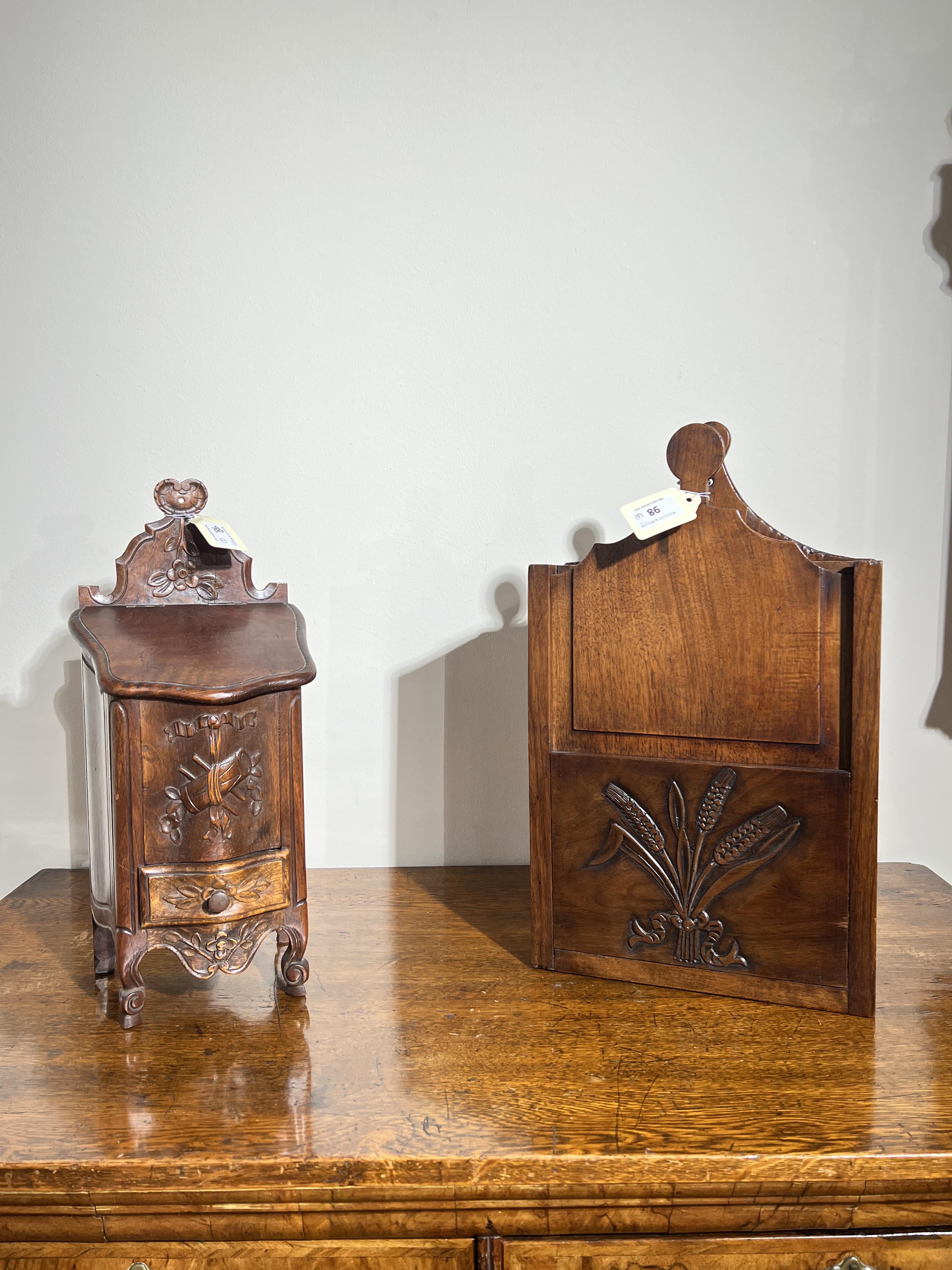A FRENCH PROVINCIAL WALNUT CANDLE BOX LATE 18TH / EARLY 19TH CENTURYwith a sliding cover and - Image 18 of 18