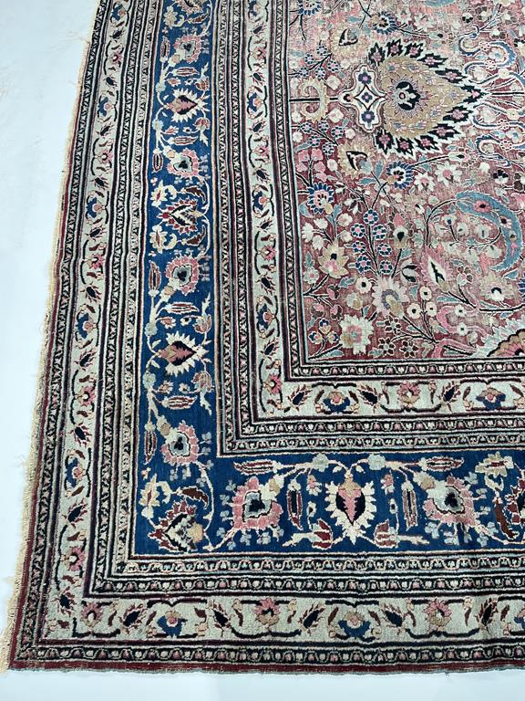 A MASHAD CARPET NORTH EAST KHORASAN, LATE 19TH CENTURY the raspberry field with flowers and vines - Image 22 of 33