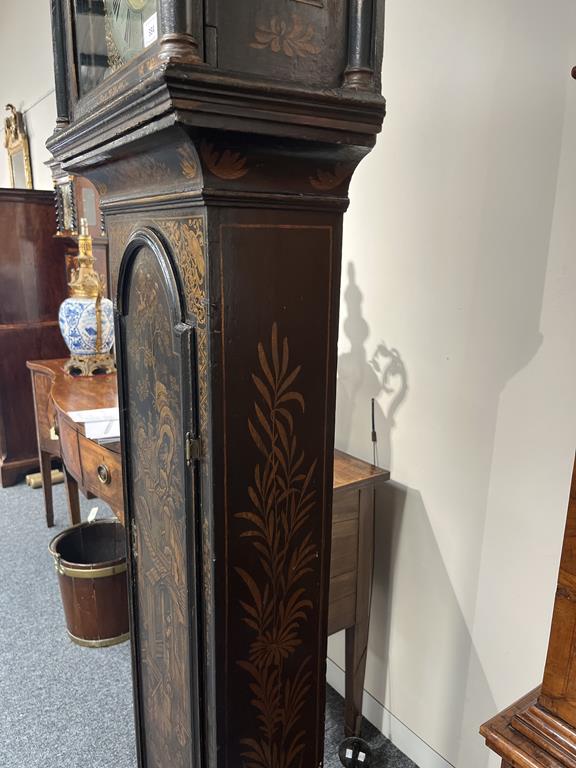 A BLACK JAPANNED AND GILT CHINOISERIE LONGCASE CLOCK JOSEPH COOKE AYLESBURY, MID-18TH CENTURY the - Image 35 of 73