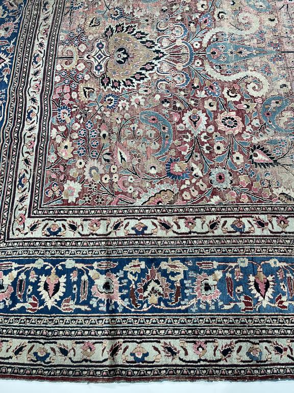 A MASHAD CARPET NORTH EAST KHORASAN, LATE 19TH CENTURY the raspberry field with flowers and vines - Image 23 of 33