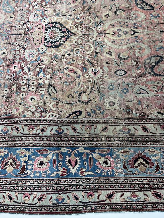 A MASHAD CARPET NORTH EAST KHORASAN, LATE 19TH CENTURY the raspberry field with flowers and vines - Image 25 of 33