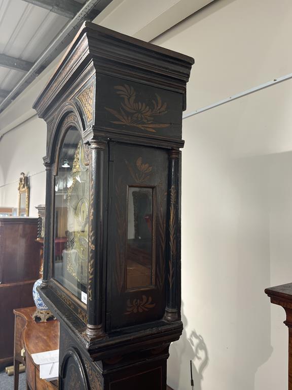 A BLACK JAPANNED AND GILT CHINOISERIE LONGCASE CLOCK JOSEPH COOKE AYLESBURY, MID-18TH CENTURY the - Image 36 of 73