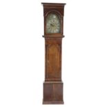 A WALNUT LONGCASE CLOCK MID-18TH CENTURY the brass eight day movement with turned columns and