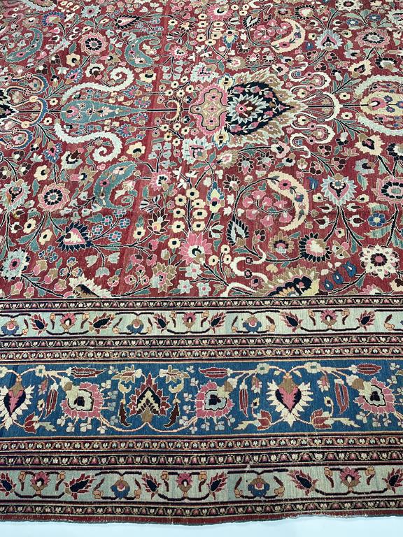 A MASHAD CARPET NORTH EAST KHORASAN, LATE 19TH CENTURY the raspberry field with flowers and vines - Image 6 of 33