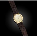 Tiffany & Co., a lady's gold wristwatch, 'Atlas', ref. M0630, the plain gold dial with blackened