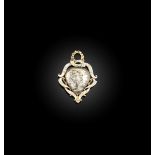 λ An enamel and ivory miniature mourning pendant, late 18th century, set with a glazed ivory