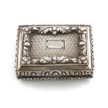 A Victorian silver vinaigrette,by Nathaniel Mills, Birmingham 1837,rectangular form, engine-turned