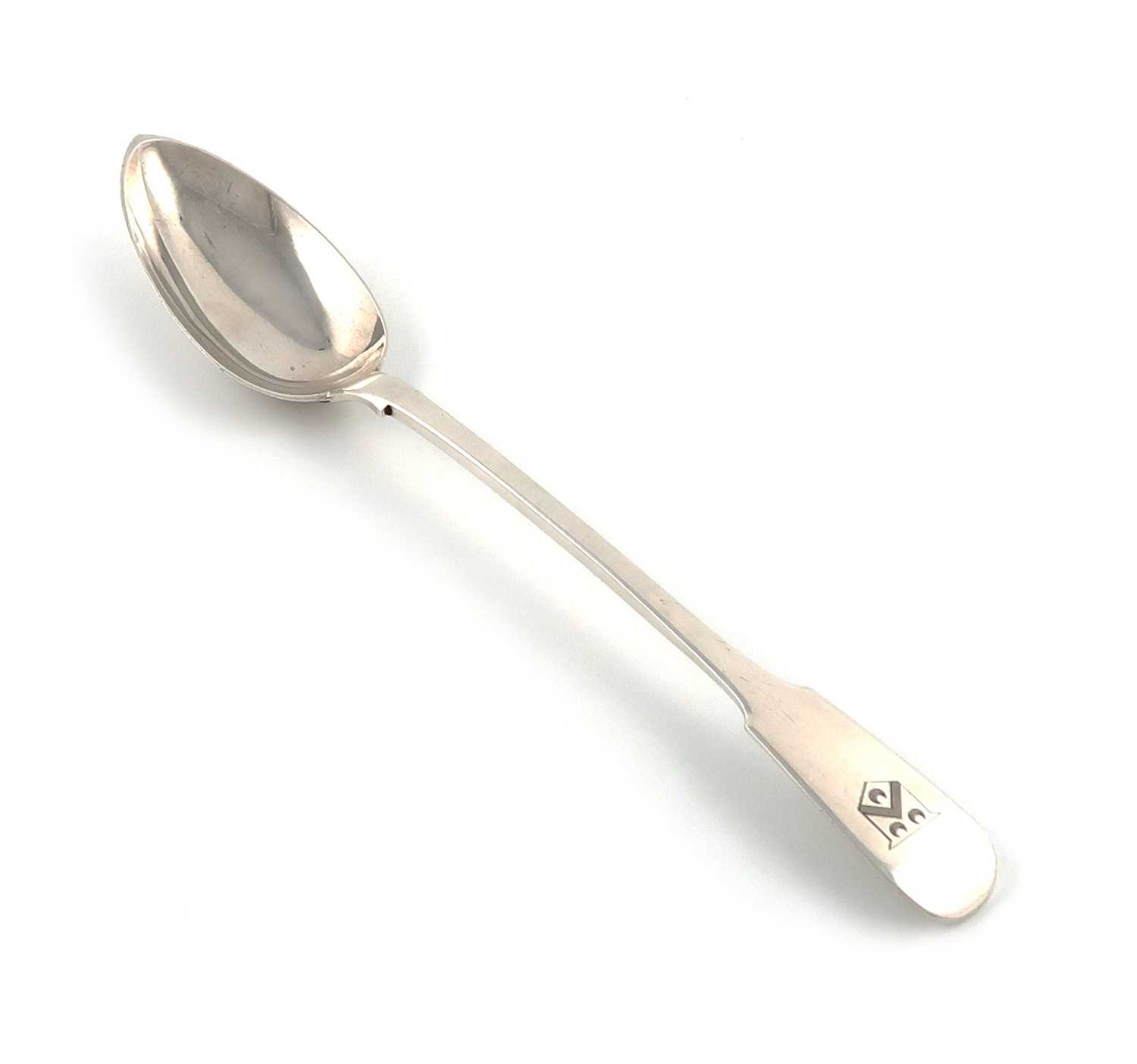 A William IV provincial silver Fiddle pattern basting spoon,by James Barber, George Cattle II &