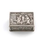 A 19th century Chinese silver vinaigrette,marked with a W, probably for Wong Shing, circa 1830,