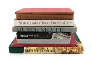 A collection of Dutch and Belgian silver-related reference books,including: Gans, M. H. and