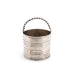 A George II silver cream pail,by George Greenhill Jones, London 1743,bucket form, with reeded