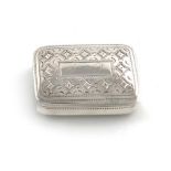 A George III silver vinaigrette,by Joseph Willmore, Birmingham, no date letter,rectangular form,