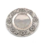 Designed by B. Collier for Connell, an Arts and Crafts small silver salver,executed by Monica