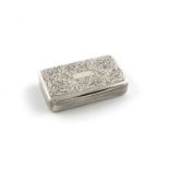 A William IV presentation silver snuff box,by Joseph Willmore, Birmingham 1832,rectangular form, the