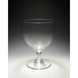 A massive ceremonial goblet or mixing glass, c.1750-70, the capacious round bowl raised on a
