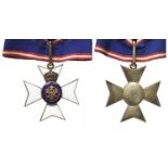 The Royal Victorian Order: a Commander's neck badge (C.V.O.), silver-gilt and enamel, reverse