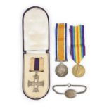 A Great War M.C. group of three awards, named or attributable to Lieutenant Rowland Austin Harris,