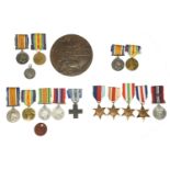 A very interesting family collection of medals, comprising: The Great War Pair to Battle of Le
