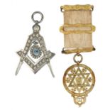 Irish Freemasonry: two jewels, the first a paste-set and enamel Past Master's Jewel for Lodge No 234