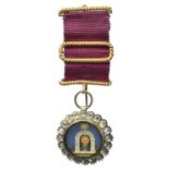 Freemasonry: a Royal Arch Chapter Jewel, paste-set and enamel, 31mm, central enamelled disc