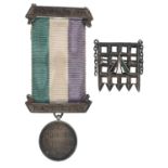 Women's Social and Political Union: the Suffragette Medal and associated items to hunger striker