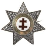 Templar Freemasonry: a 'Knights Templar' breast star, paste-set and enamelled, seven pointed star