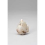 A SMALL CHINESE JADE SNUFF BOTTLEQIANLONG 1736-95Attributed to the Beijing Palace workshops, the