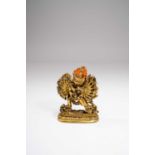 A SINO-TIBETAN GILT-BRONZE FIGURE OF YAMANTAKA VAJRABHAIRAVA AND VAJRAVETALI18TH/19TH CENTURYThe