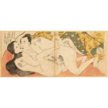 UNIDENTIFIED ARTISTS PROBABLY EDO AND MEIJI, 18TH AND 19TH CENTURY Two Japanese shunga woodblock