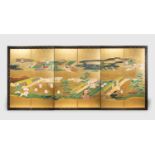 TOSA SCHOOL EDO OR MEIJI, 18TH OR 19TH CENTURY A Japanese six-fold byobu (paper screen), painted