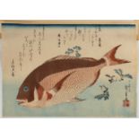 UTAGAWA HIROSHIGE (1797-1858) EDO PERIOD, C.1832-33 A Japanese woodblock print entitled 'Sea Bream