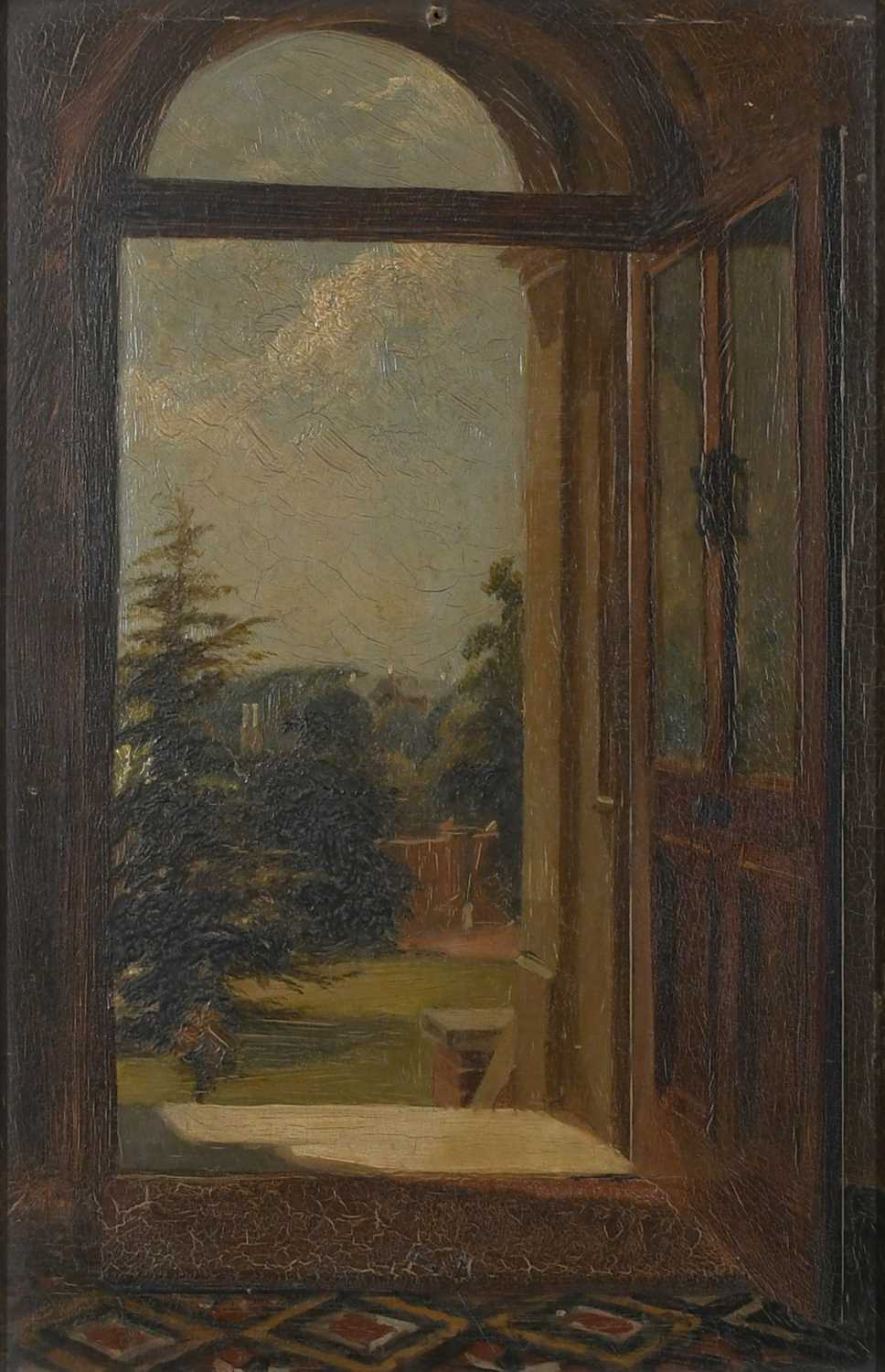 Φ Eric Kennington RA (1888-1960)View through an open doorway, possibly Homer House, Ipsden, the