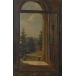 Φ Eric Kennington RA (1888-1960)View through an open doorway, possibly Homer House, Ipsden, the
