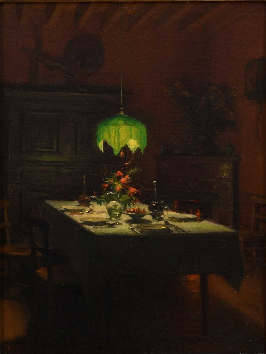 Marcel Rieder (French 1862-1942)La Salle à Manger, Le SoirSigned M.Rieder (lower left)Oil on