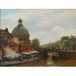 Bernard Sickert (1863-1932)View of the Singel, Amsterdam, with the Ronde Lutherse KerkSigned Bernard