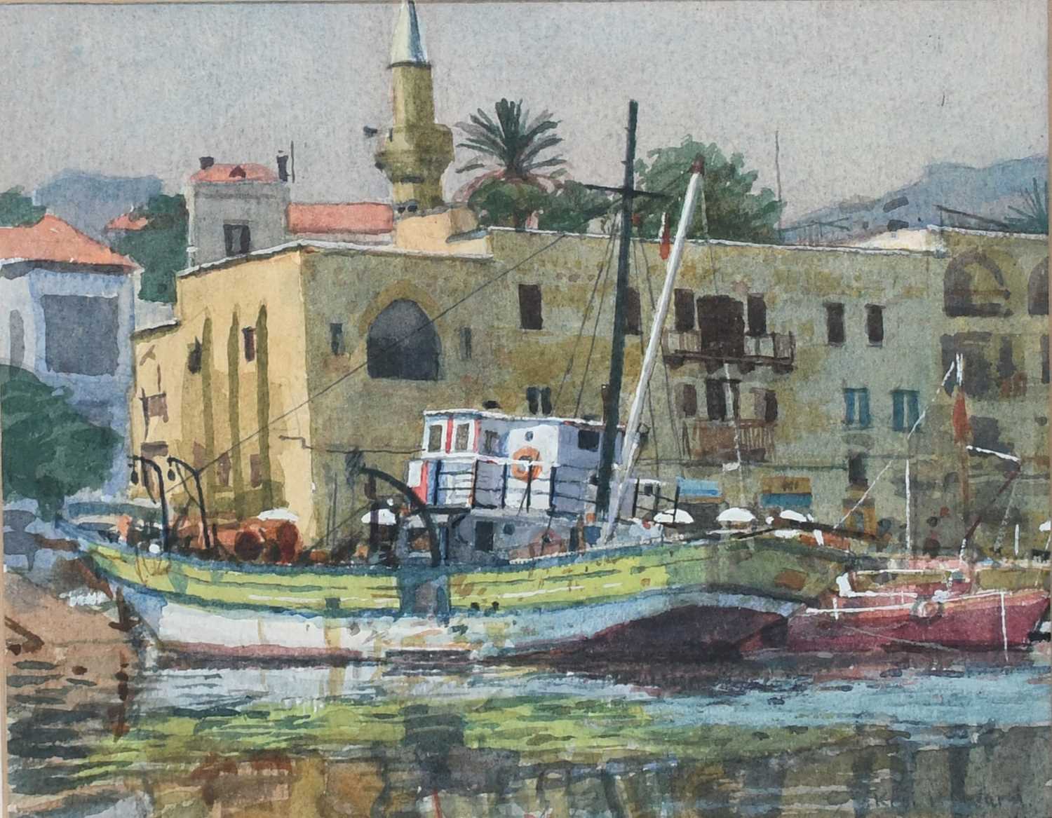 Φ Ken Howard (1932-2022)Boats in Kyrenia harbour, CyprusSigned Ken Howard (lower right)Watercolour