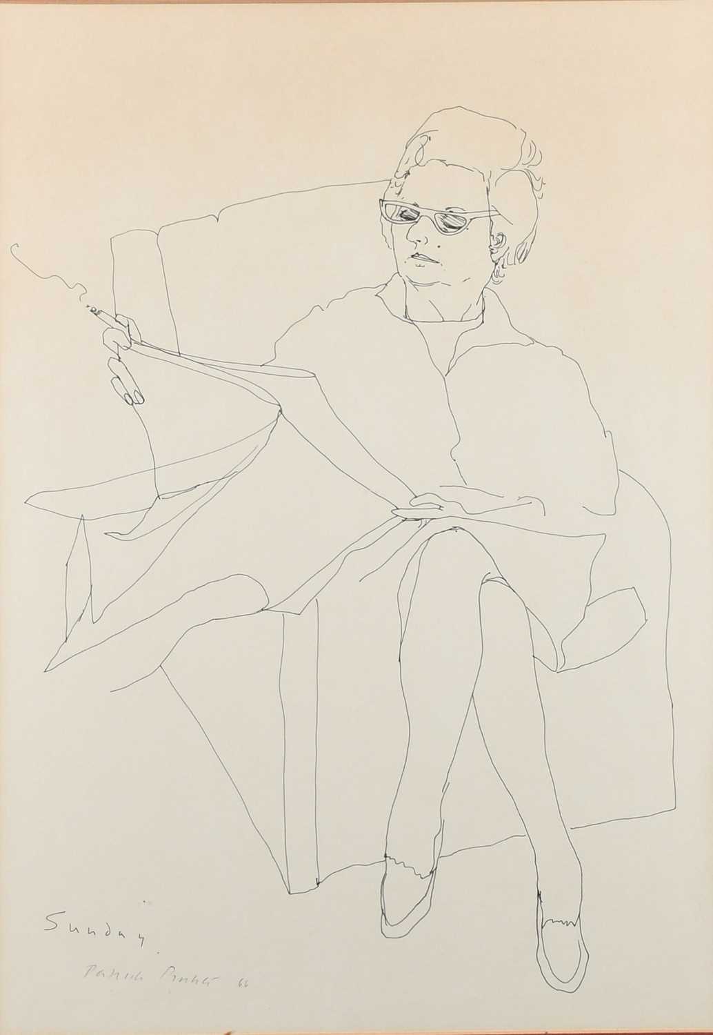 Φ Patrick Procktor RA (1936-2003)Sunday; Portrait study of a lady standingTwo, the former signed, - Image 2 of 8