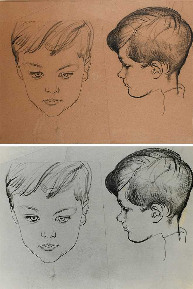 Φ Eric Kennington RA (1888-1960)Studies of Ian Duncan Struthers (1915-1944), the artist's nephew, as