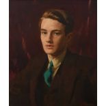 Φ Cedric J. Kennedy (1898-1968)Portrait of John Marshall (1911-1995) wearing a brown suit and