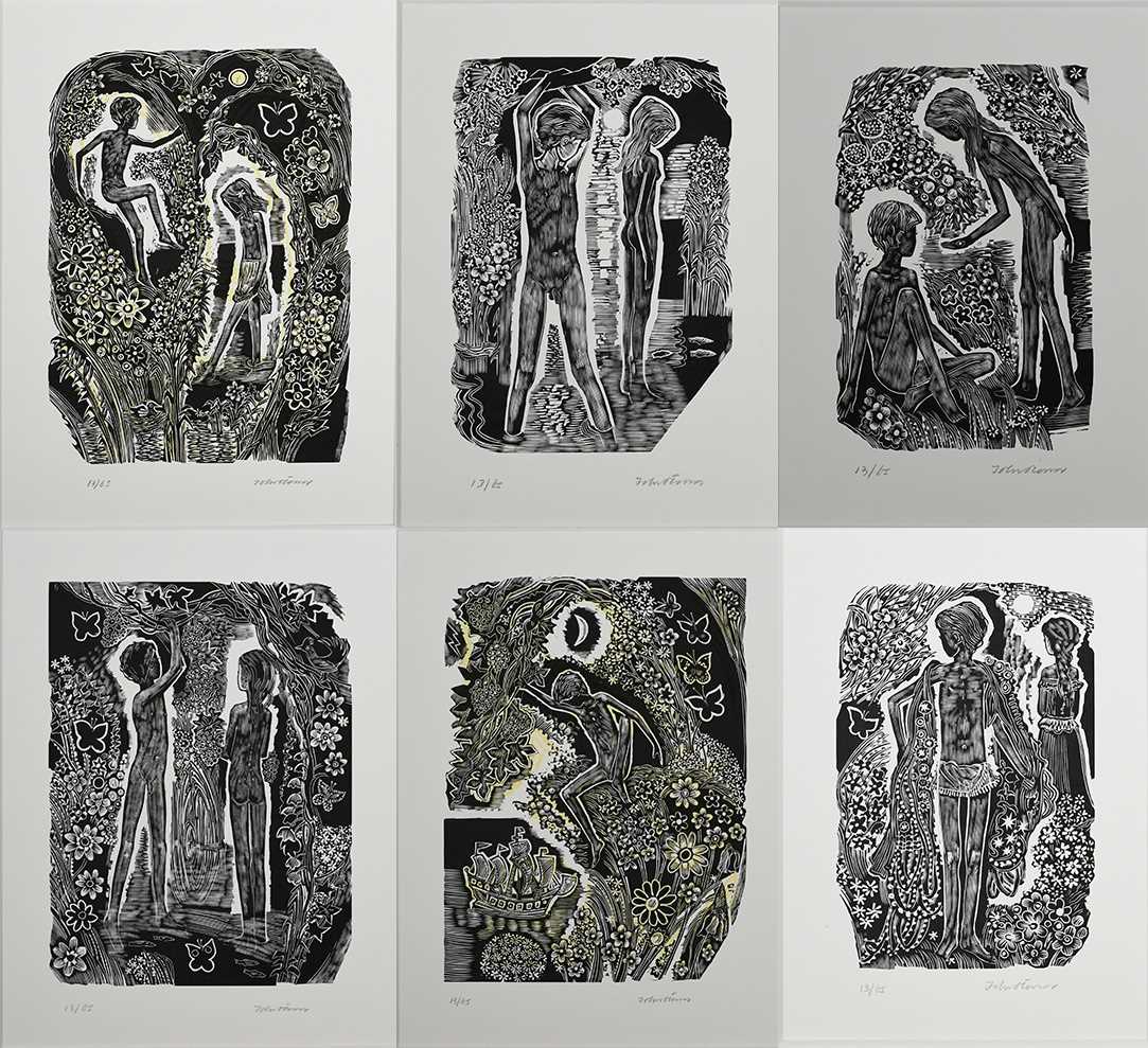 Φ John O'Connor (1913-2004)Ariel and MirandaThe complete portfolio of seven wood engravings, two - Image 3 of 14