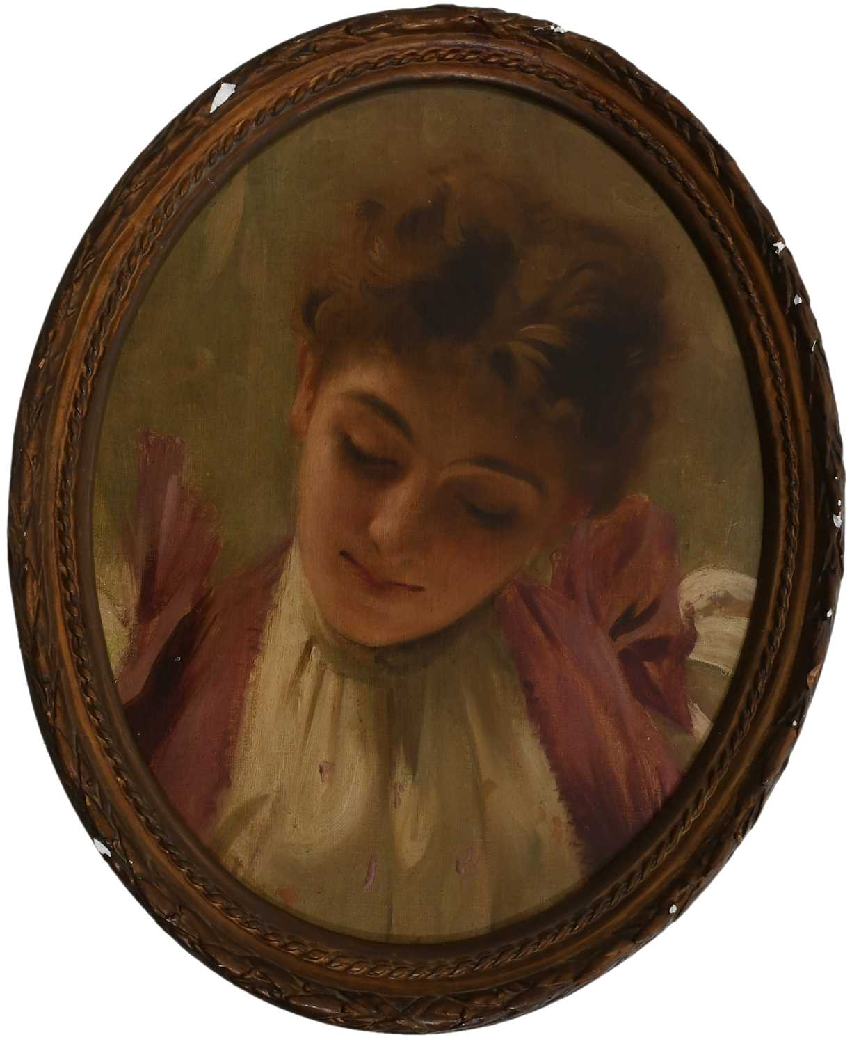 Thomas Benjamin Kennington (1856-1916)Portrait of Anne Kennington (1884-1962), the artist's - Image 2 of 4