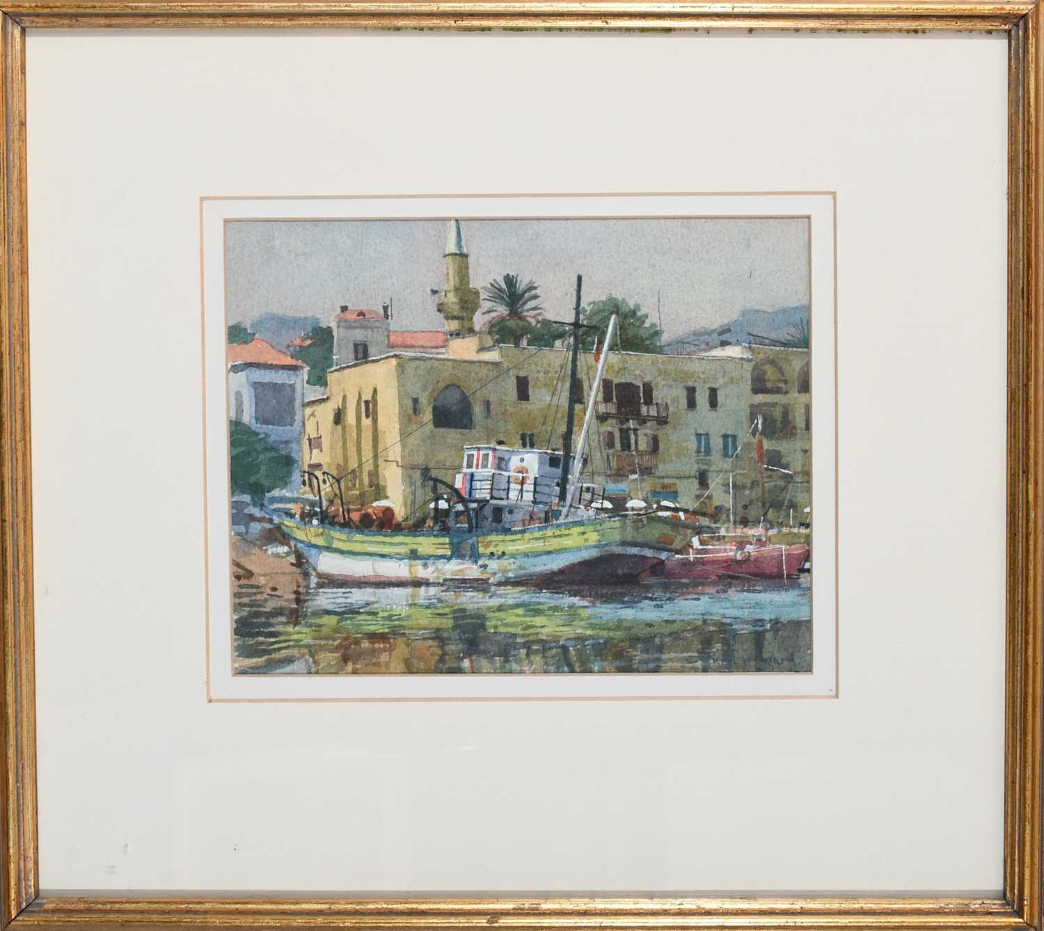 Φ Ken Howard (1932-2022)Boats in Kyrenia harbour, CyprusSigned Ken Howard (lower right)Watercolour - Image 2 of 4