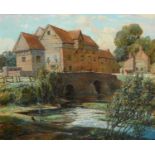 Φ John Charles Moody (1884-1962)View of Marlingford Mill on the River Yare, NorfolkSigned J C