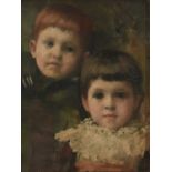 Thomas Benjamin Kennington (1856-1916)Portrait of Eric and Anne Kennington as childrenOil on